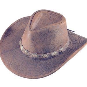 🎄Donated🎄Henschel Hand Stained Leather Hat 🤠